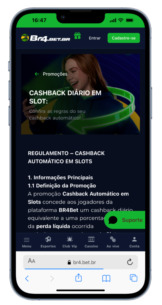 bônus br4bet - cashback diário em slots