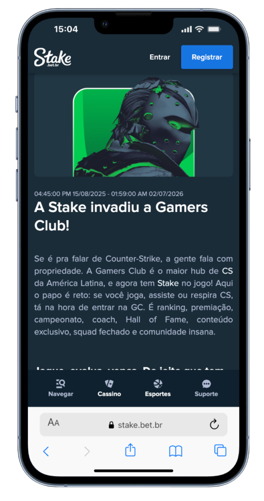 bônus Stake para eSports e CS2