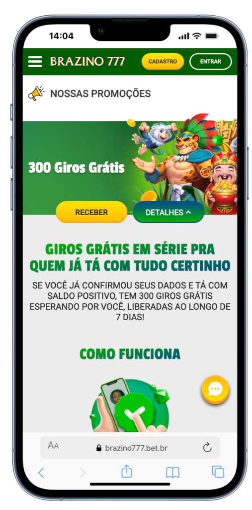 bônus Brazino777 de rodadas grátis para novos usuários
