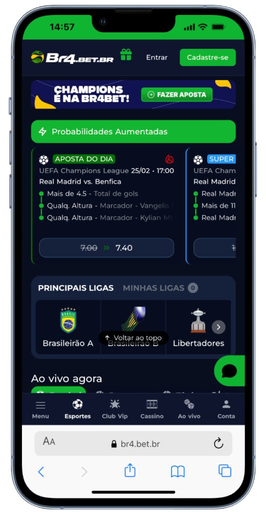 captura de tela do site br4bet