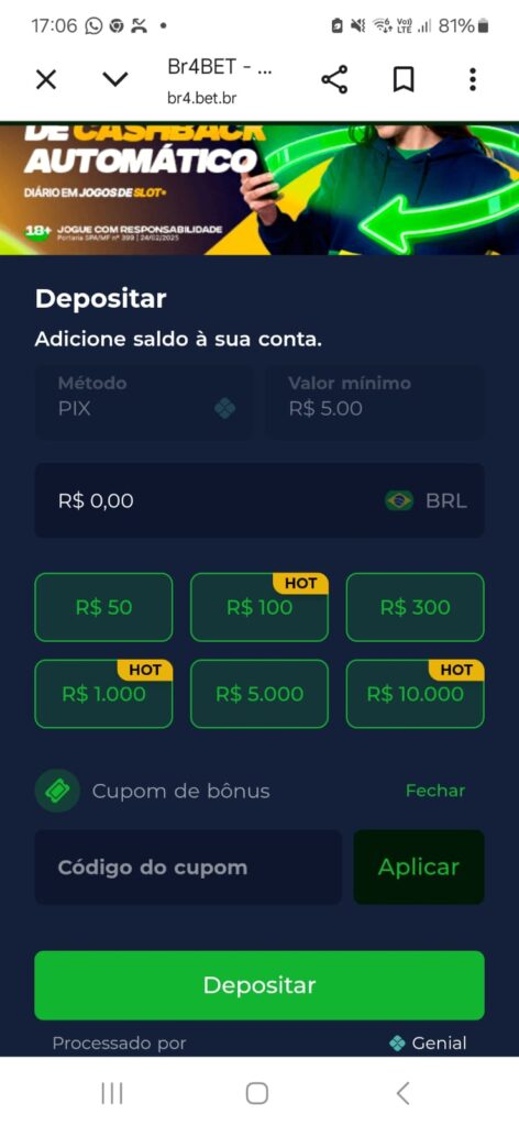Br4bet: melhor plataforma de R$ 5