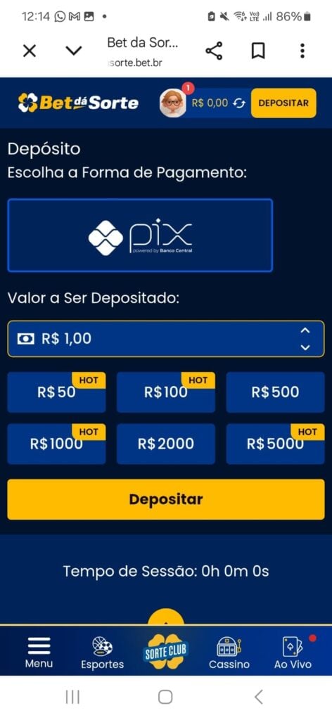 bet dá sorte - plataforma de 1 real com programa vip