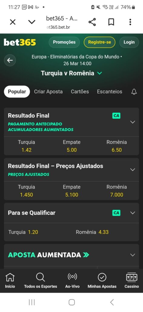 captura de tela do pagamento antecipado da bet365