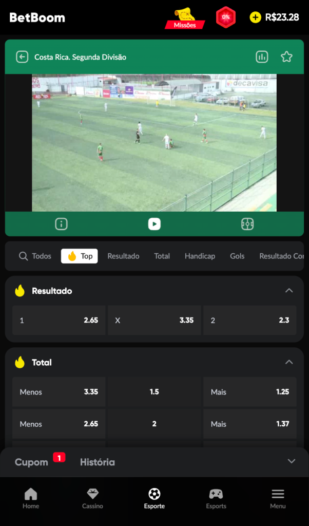 betboom app para assistir futebol de graça