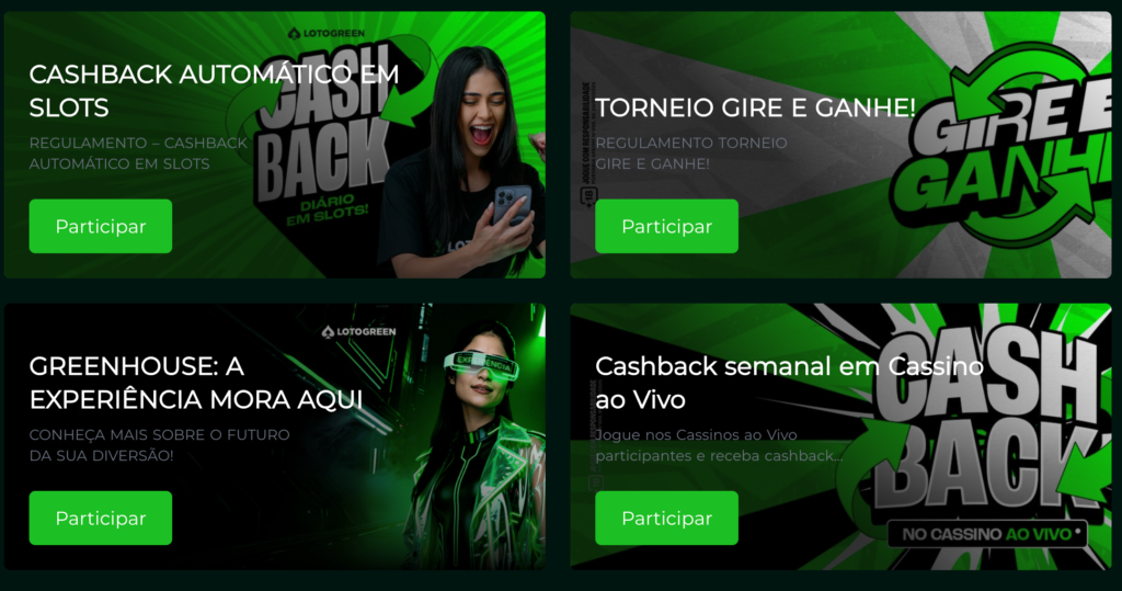 melhor plataforma com bônus de cashback: lottogreen