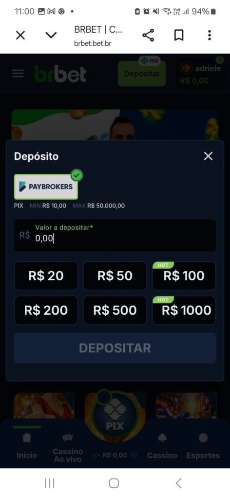 brbet: plataforma com depósito mínimo de R$ 10
