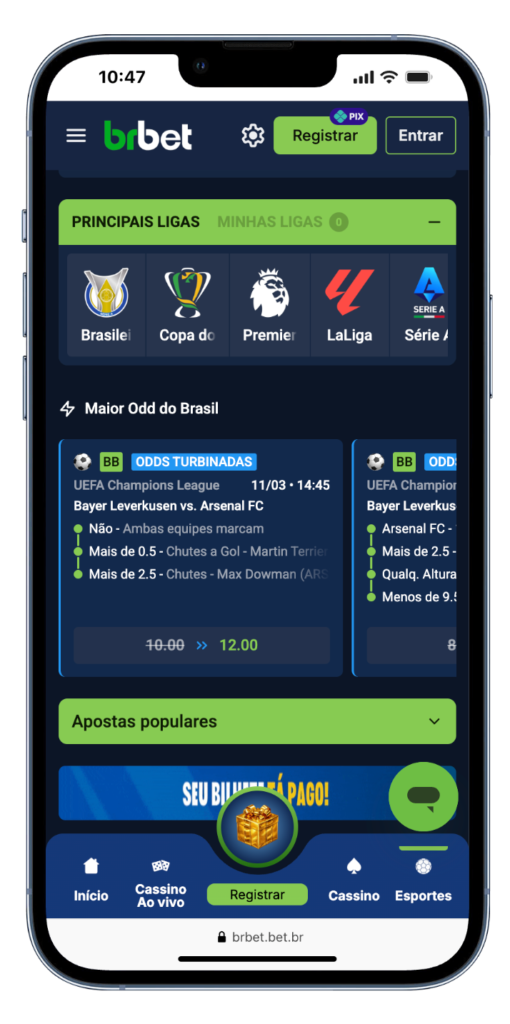 captura de tela do brbet app