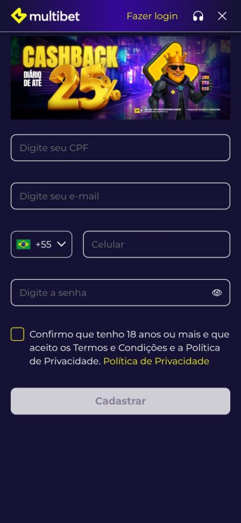 como se cadastrar no multibet app