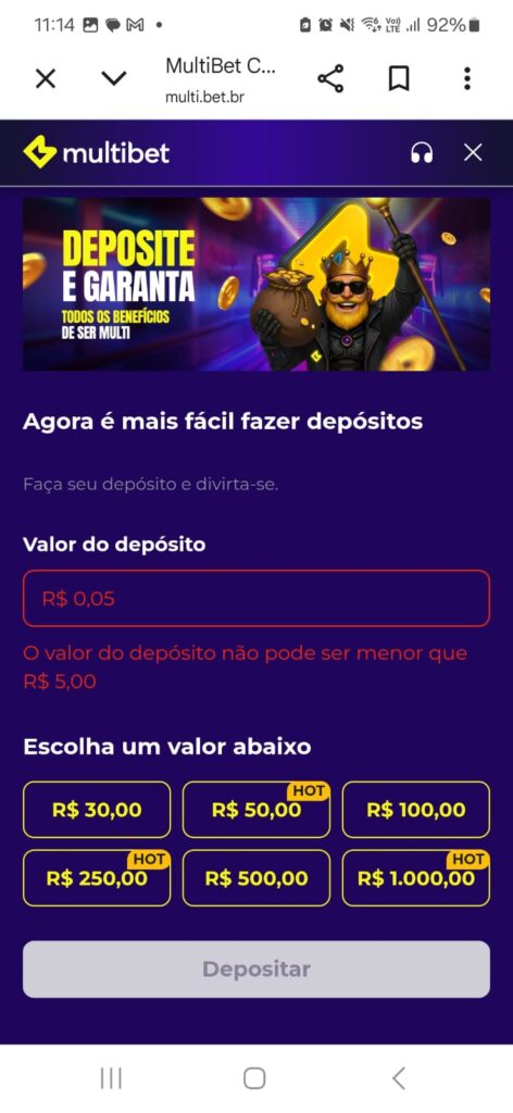 Multibet: plataforma de 5 reais para iniciantes