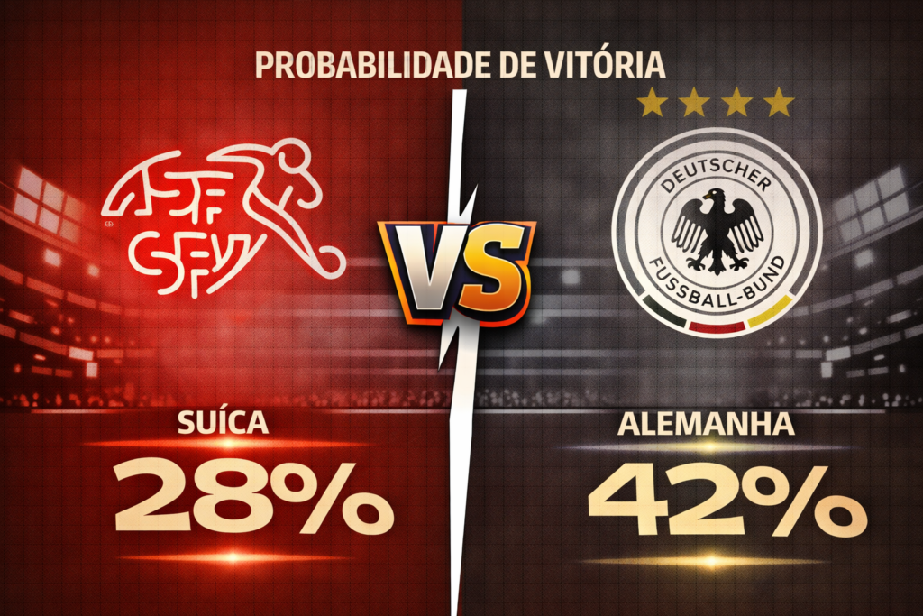 Confira os melhores palpites para Suíça x Alemanha. Estatísticas atualizadas, melhores odds e onde assistir.