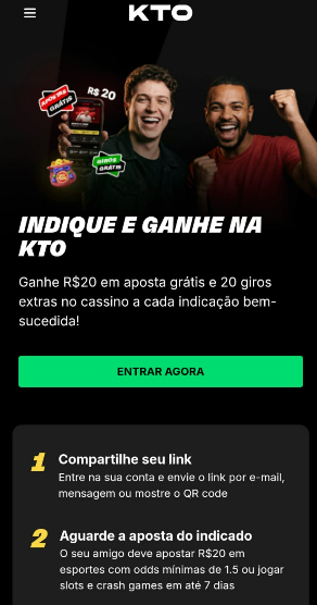 casa que paga por indicação: KTO
