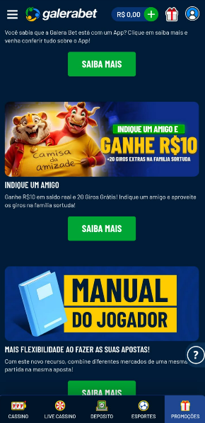 casa que paga por indicação: Galerabet