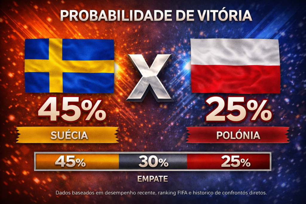 Confira os melhores palpites para Suécia x Polônia. Estatísticas atualizadas, melhores odds e onde assistir.