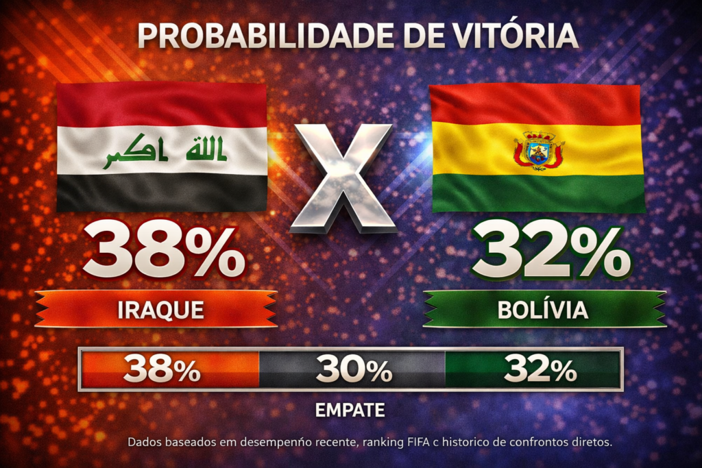 Confira os melhores palpites para Iraque x Bolívia. Estatísticas atualizadas, melhores odds e onde assistir.