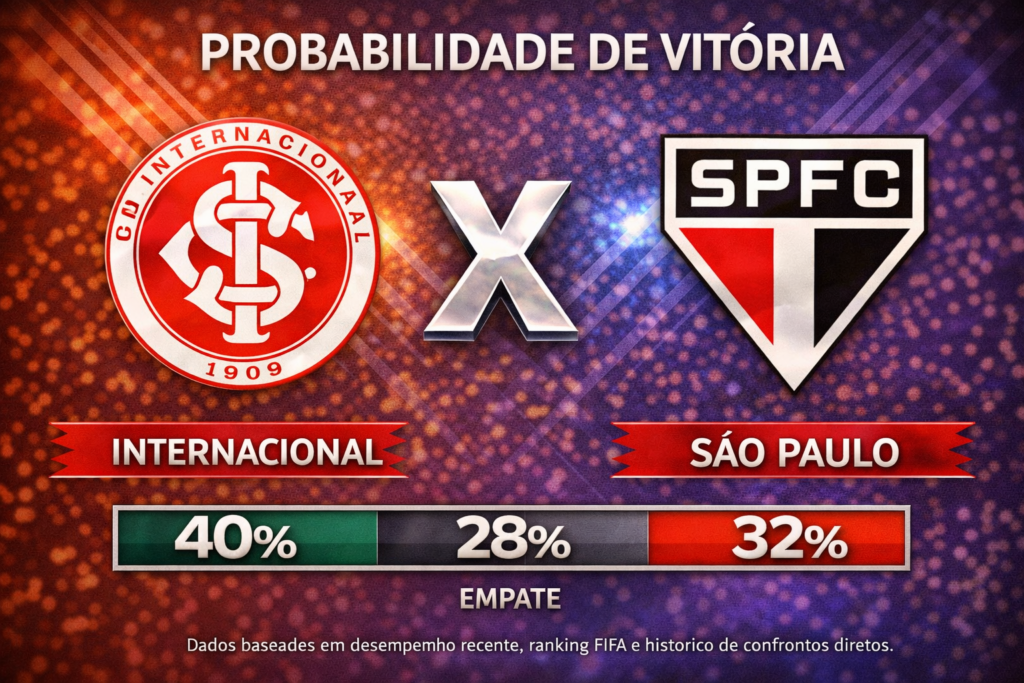 Confira os melhores palpites para Internacional x São Paulo. Estatísticas atualizadas, melhores odds e onde assistir.