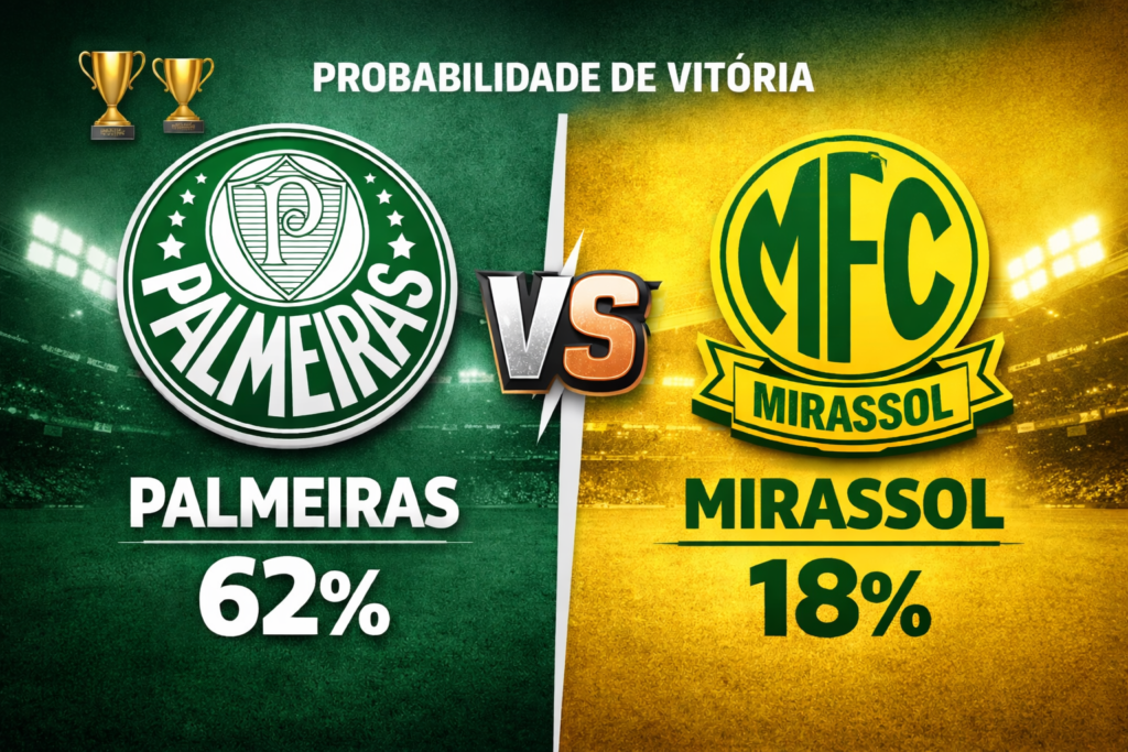 Confira os melhores palpites para Palmeiras x Mirassol pelo Brasileirão. Estatísticas atualizadas, melhores odds e onde assistir.
