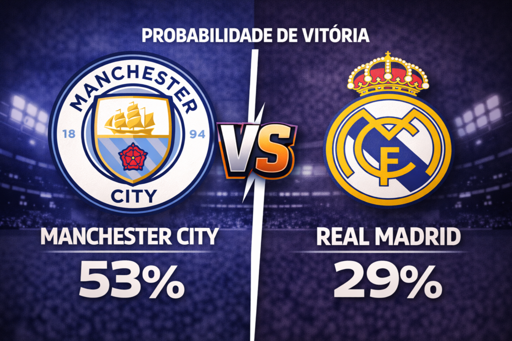 Confira os melhores palpites para Manchester City x Real Madrid. Estatísticas atualizadas, melhores odds e onde assistir.