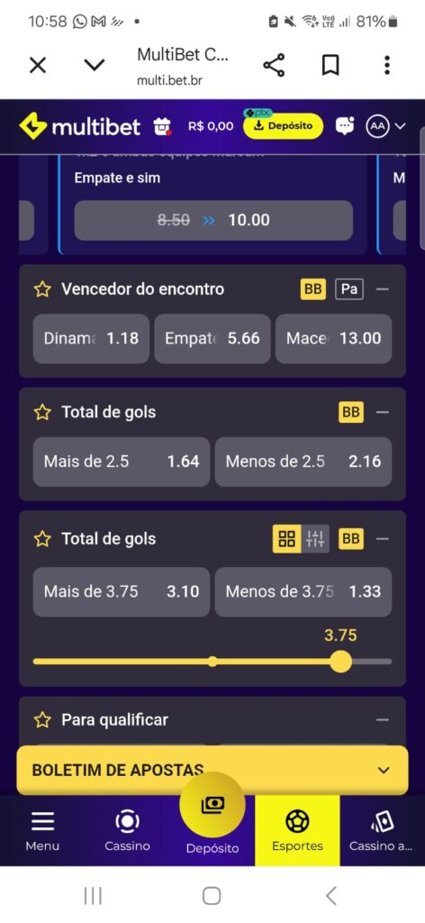 captura de tela do pagamento antecipado da Multibet