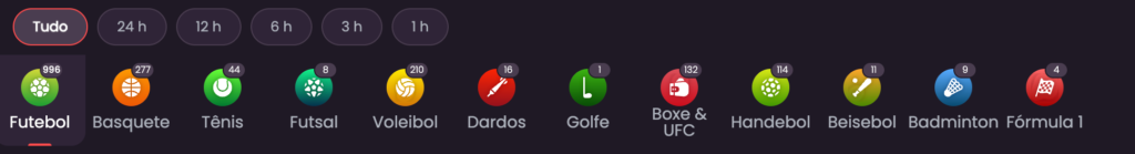 captura de tela da cobertura esportiva da Onabet