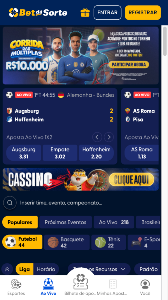 captura de tela da plataforma com depósito de R$3: Bet da Sorte