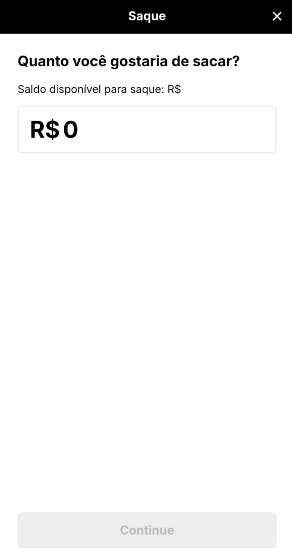 Passo 4 para sacar na KTO - informe o valor do saque