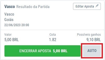 captura de tela do cash out Sportingbet