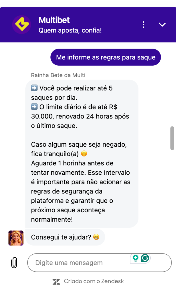 captura de tela do chat Multibet