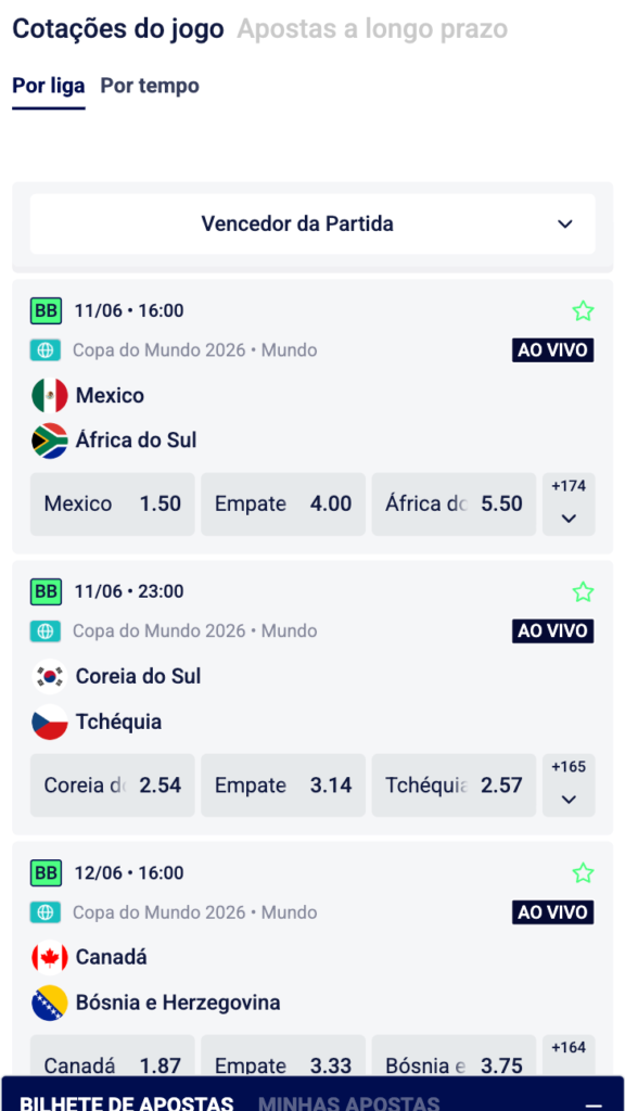 captura de tela das apostas na copa do mundo da Lottoland