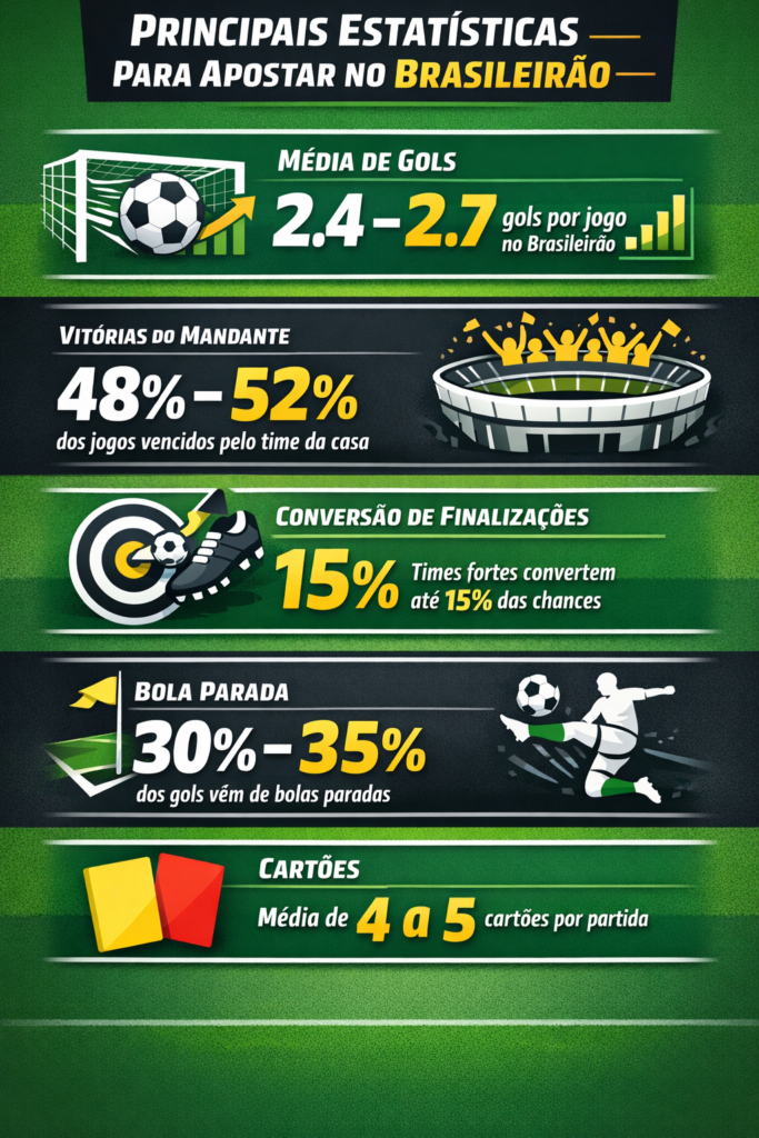 principais estatísticas para os palpites Brasileirão Série A