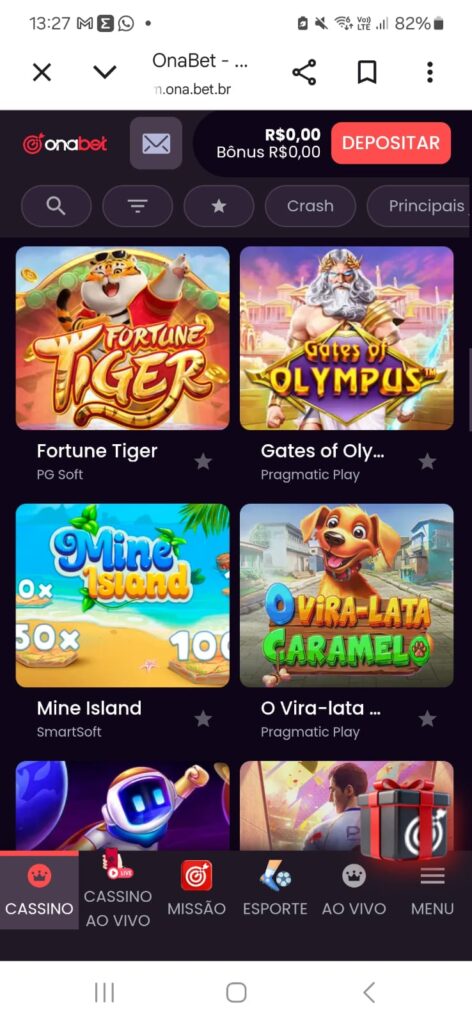 captura de tela do fortune tiger na Onabet