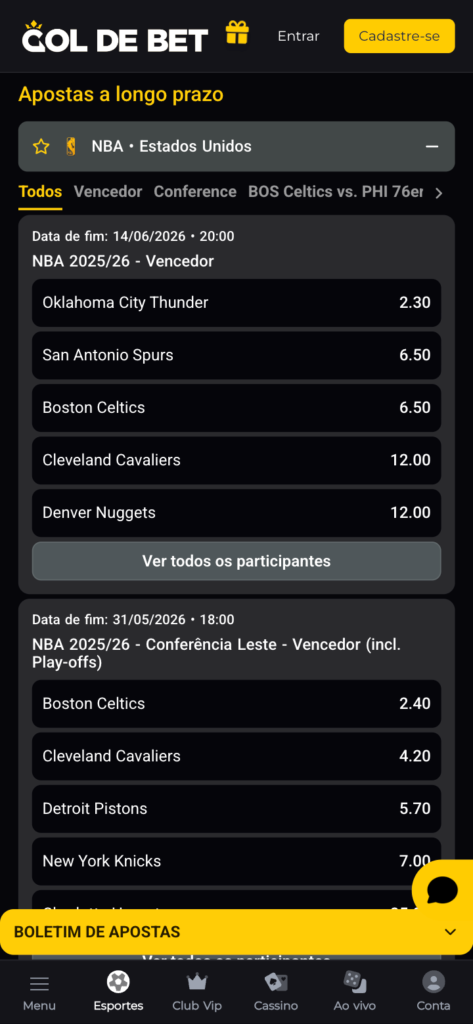 site de apostas NBA: Goldebet