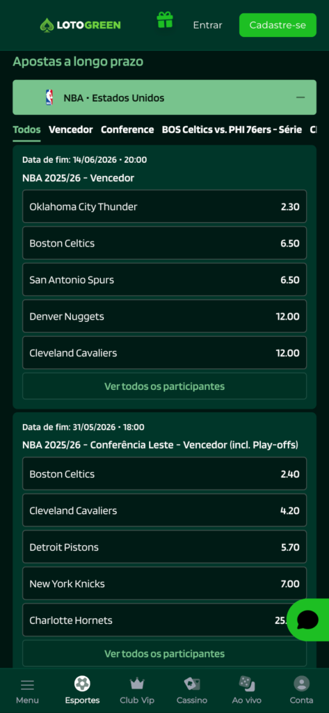 apostas na NBA na Lotogreen