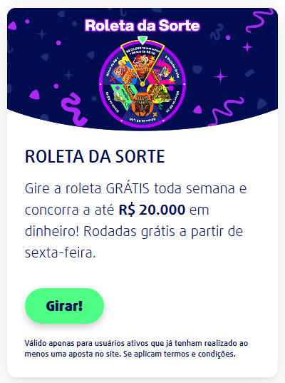 Tela da oferta da roleta da sorte sem precisar do código promocional Lottoland