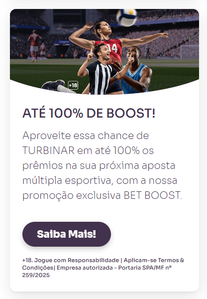 Tela da oferta de Bet Boost no app da Sorte Online