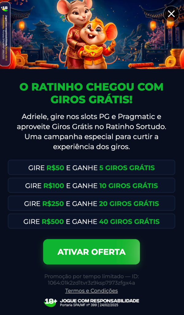 captura de tela da oferta gire e ganhe da br4bet