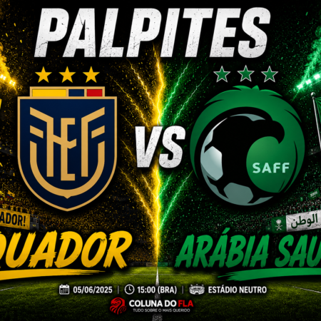 Equador x Arábia Saudita: Palpites, Odds e Onde assistir — 30/05