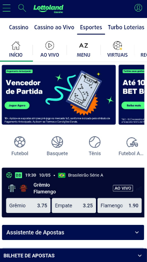 Tela inicial para se cadastrar na Lottoland
