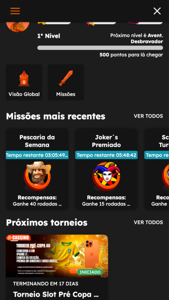 captura de tela das rodadas grátis na Aposta Ganha