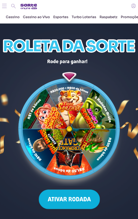 captura de tela da Roleta da Sorte da Sorte Online
