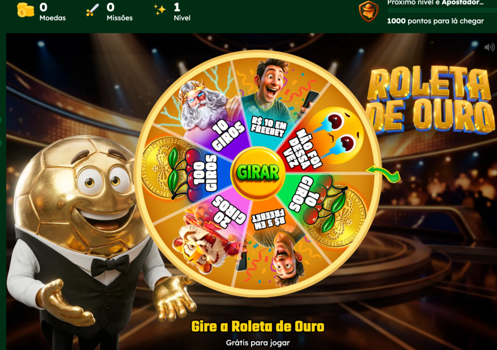 Roleta de Ouro, oferta de roleta premiada da Jogo de Ouro