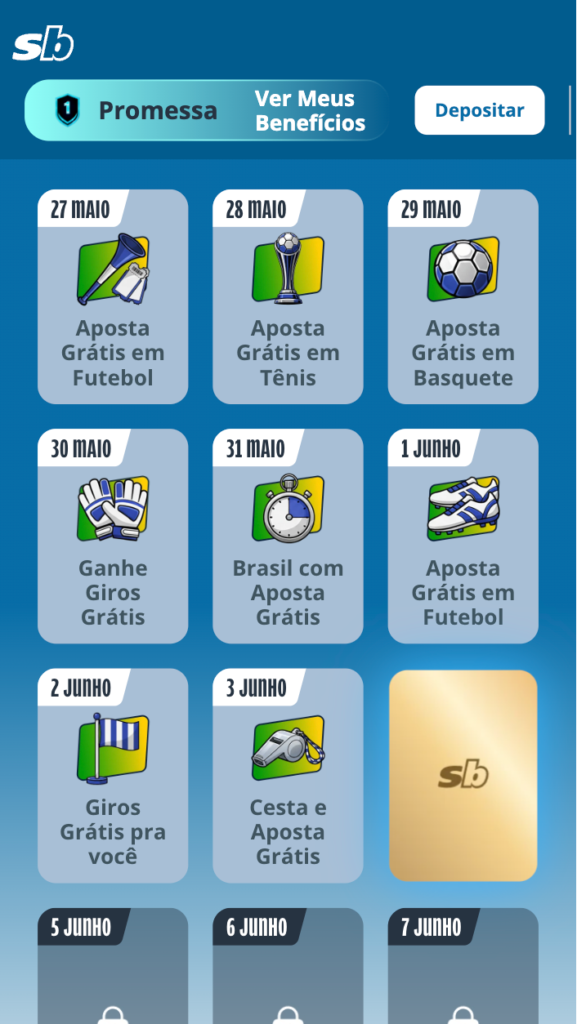 captura de tela do presente do dia Sportingbet