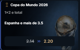 super odds para Espanha x Arábia Saudita pela Copa do Mundo